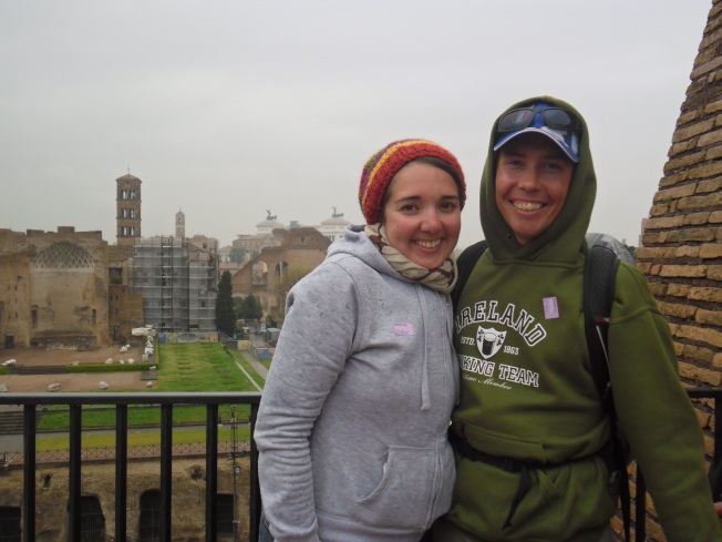 Us with the Roman Forum in the background
