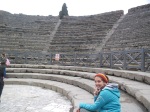 One of the amphitheatres, I'm sitting where someone important would have sat.