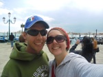 Us in Venice just before it poured down