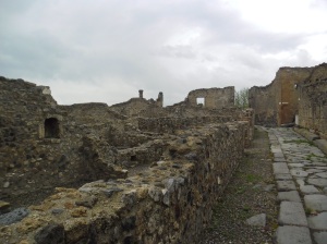 The remains of most of the houses in Pompeii